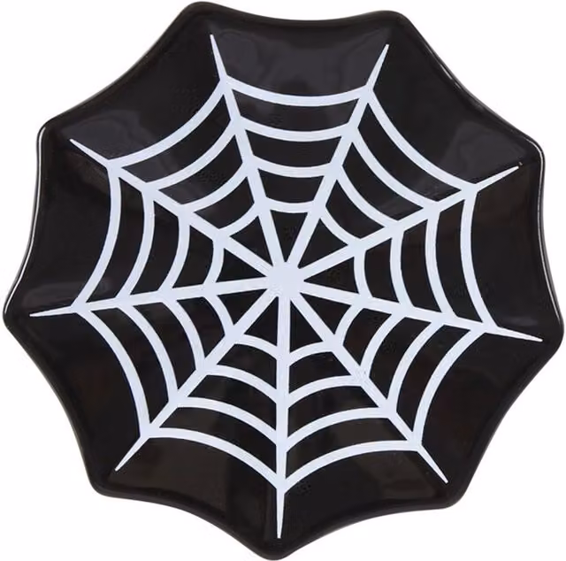 KDMK Black Ceramic Spiderweb Trinket Dish for Jewelry and Keys