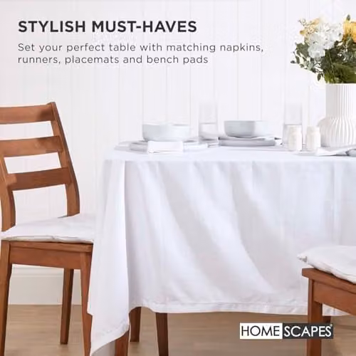 Homescapes White Quilted Cotton Seat Pads with Ties, Set of 4, W/D/H: 40 x 40 x 6.5 cm – 4
