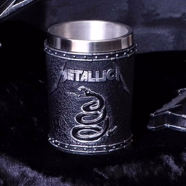 Nemesis Now! Black Metallica The Black Album Shot Glass