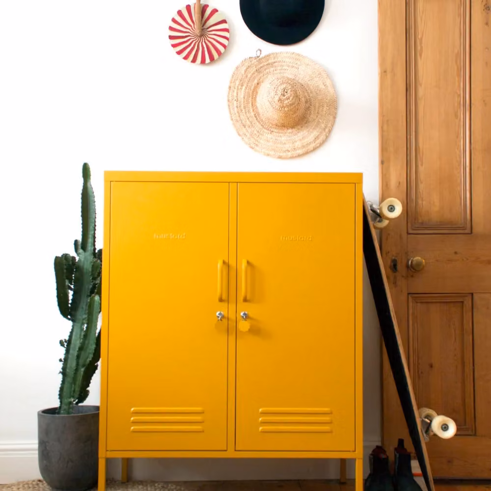 Mustard Made The Midi Storage Locker in Yellow, W/D/H: 40 x 40 x 85 cm – 2
