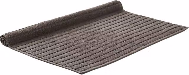 Christy Prism Round Cotton Bath Mat in Grey