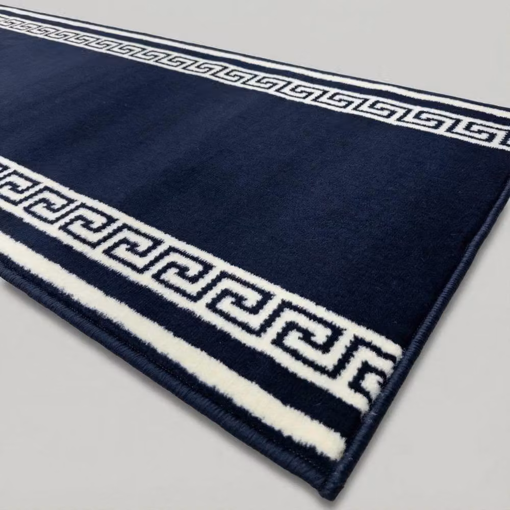 runrug Key Blue Hallway Runner Rug, Woven Polypropylene Carpet for Hall and Kitchen, W/D/H: 100 x 360 x 0.9 cm – 6