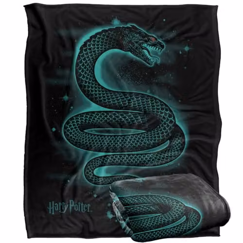 LOGOVISION Harry Potter Basilisk Stars Silky Touch Super Soft Fleece Throw Blanket, Multicolour, W: 152.4 cm x L: 152.4 cm – 1