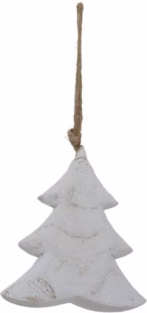 KDMD White Rustic Hanging Floral Tree Wall Decor with Wood and Metal Details