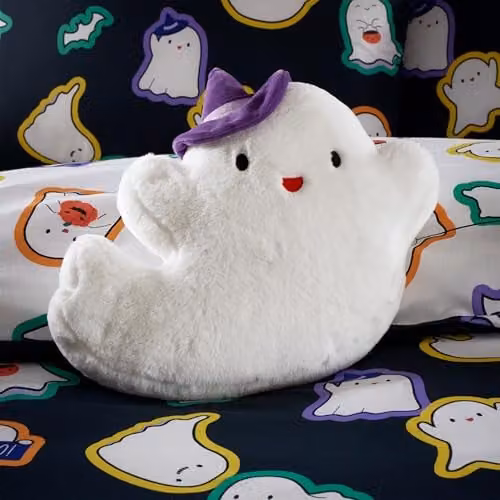 Catherine Lansfield Halloween Ghosts 3D Shaped Cushion, White – 1