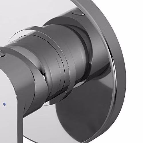 Nuie Binsey Modern Round Concealed Manual Shower Valve with Single Lever Handle, Chrome, Diameter: 110 mm – 3