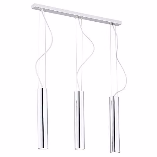 Argon Lighting Gomera Modern 3-Light Bar Pendant Ceiling Light in Chrome Silver