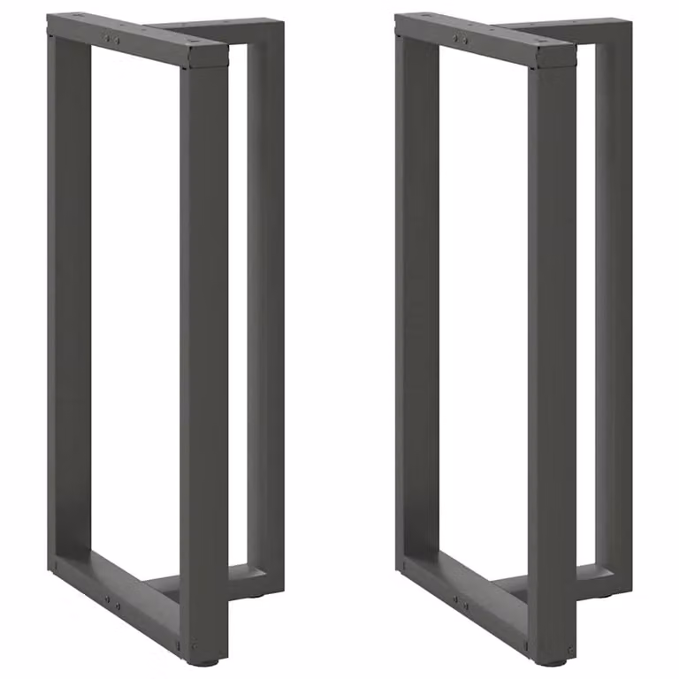 Berkfield T-Shaped Home Bar Table Legs, 2 Piece Steel Set in Anthracite Grey, W: 60 cm, D: 35 cm, H: 110-111 cm