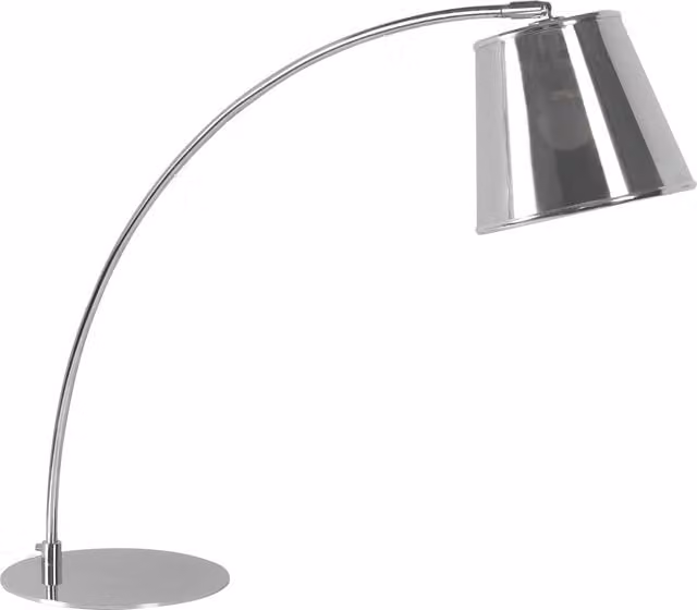 Orsina Modern Chrome Table Lamp with PVC Shade in Silver