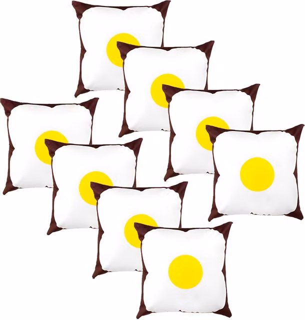 Gardenista Water Resistant Outdoor Printed Square Scatter Cushion in Yellow and White