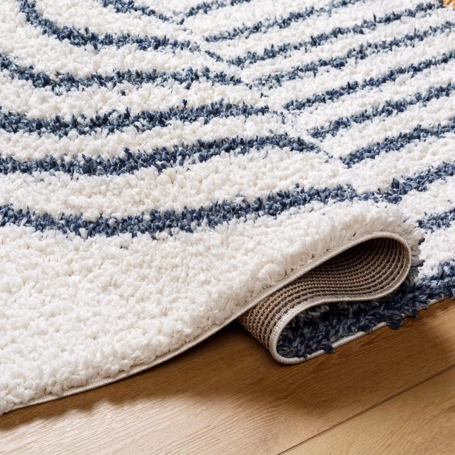 Livabliss Birmingham Shaggy Plush Pile Living Room Rug in Black, Blue and Grey, W: 160 cm, D: 215 cm – 3