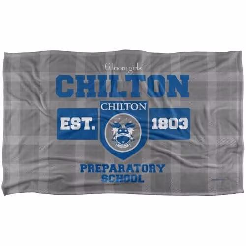 Warner Bros. Gilmore Girls Chilton School Logo Super Soft Fleece Throw Blanket, Multicolour, W: 91 cm, D: 147 cm