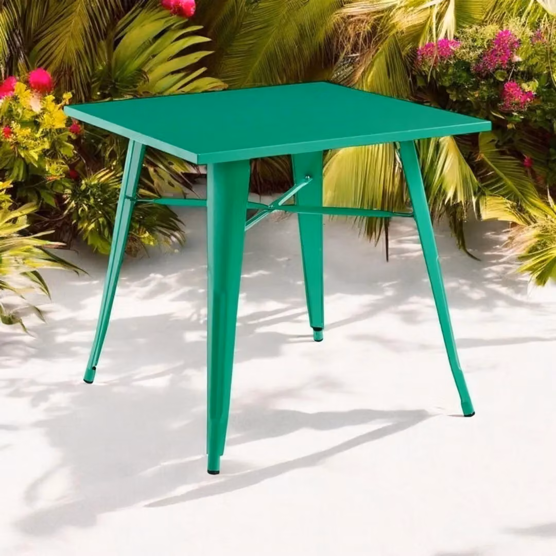 Minster Green Metal Garden Bar Table, W: 80 cm, D: 80 cm, H: 76 cm – 2