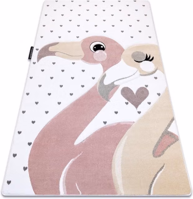 RugsX Petit Animal Rug in Yellow and White, W: 80 cm, L: 150 cm
