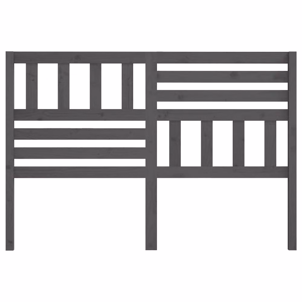 Berkfield Home Grey Solid Pine Wood Bed Headboard, W: 156 cm, D: 4 cm, H: 100 cm – 3