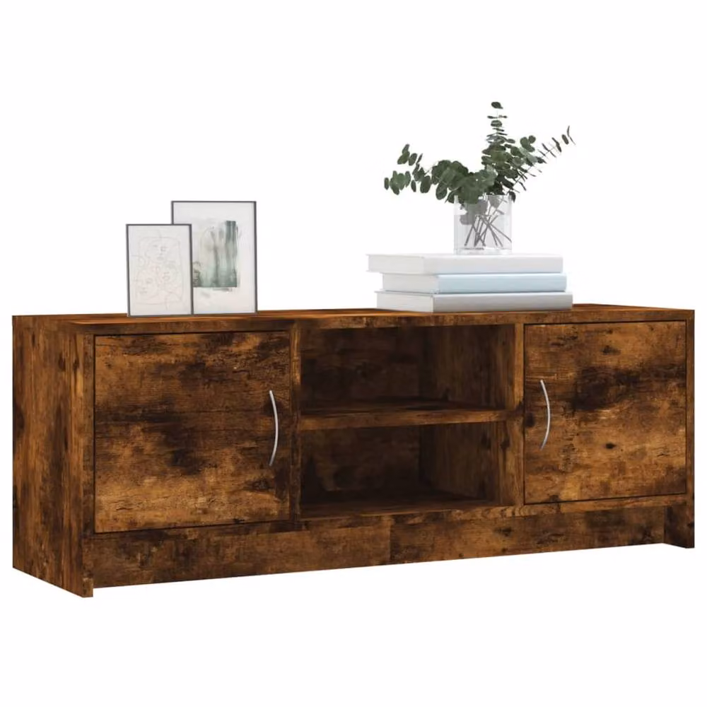 Berkfield Home Smoked Oak TV Cabinet in Brown, W/D/H: 102 x 37.5 x 37.5 cm – 3