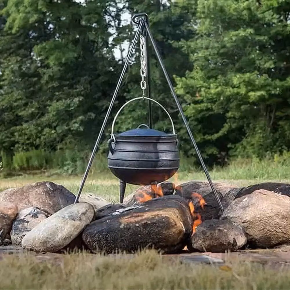 SPETLEK 8L Black Cast Iron Outdoor Camping Stockpot – 4