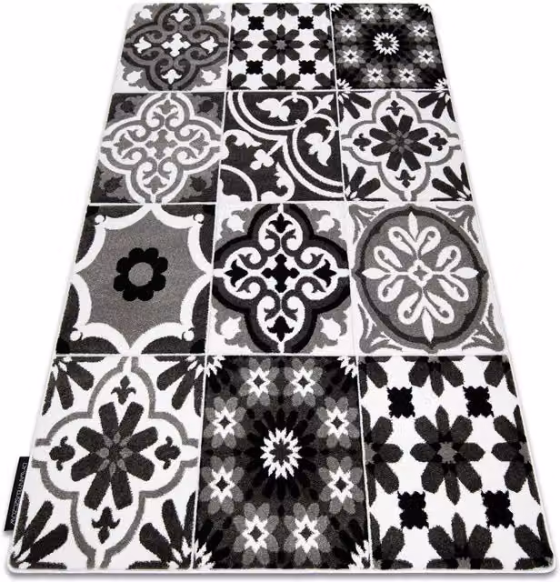 RugsX Alter Geometric Grey Rectangular Rug, W: 160 cm, D: 220 cm