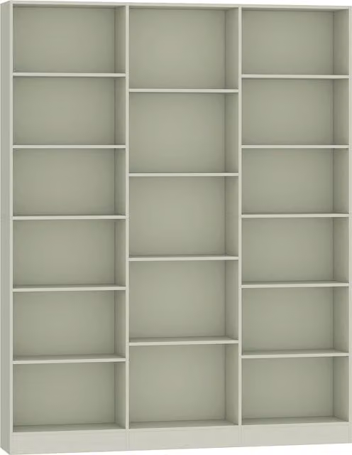 HOMCOM 6-Tier Modern Bookcase with Open Storage and Adjustable Shelves, Light Green