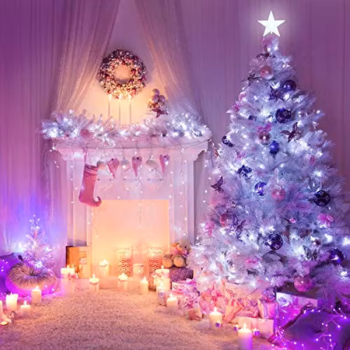 The Christmas Workshop LED Star Tree Topper in White, 18 cm – 3