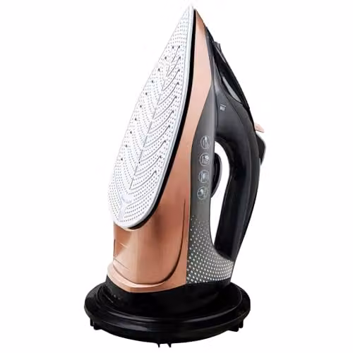 Quest Cordless Steam Iron with Ceramic Non-Stick Plate, 2400W, Rose Gold – 1