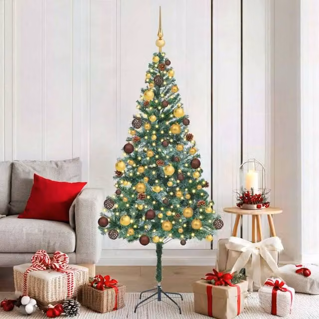 Berkfield Home Artificial Green Christmas Tree with Stand, Height: 180 cm – 1