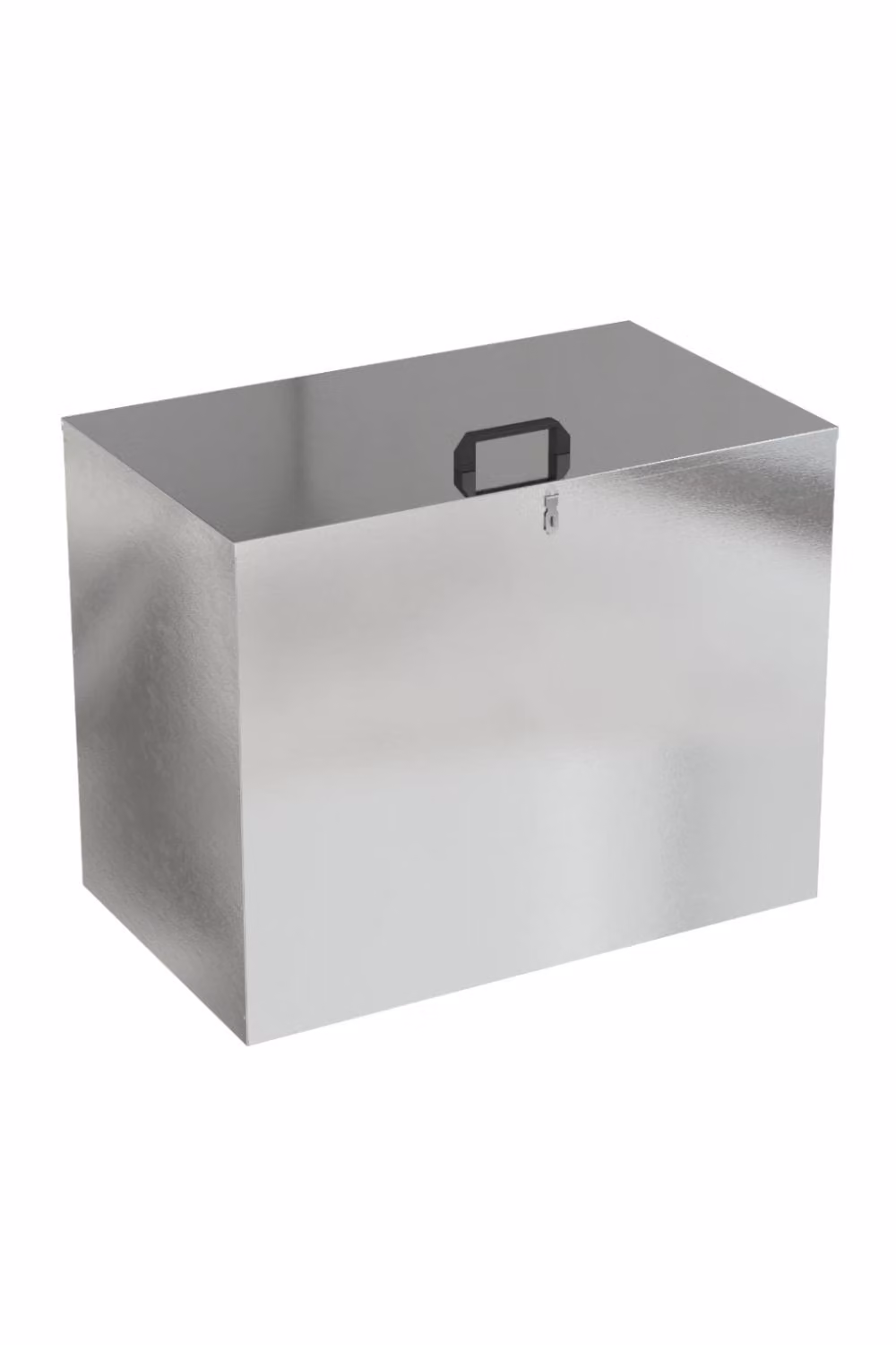Living and Home Large Galvanised Steel Feed Storage Bin with One Compartment in Silver – 4