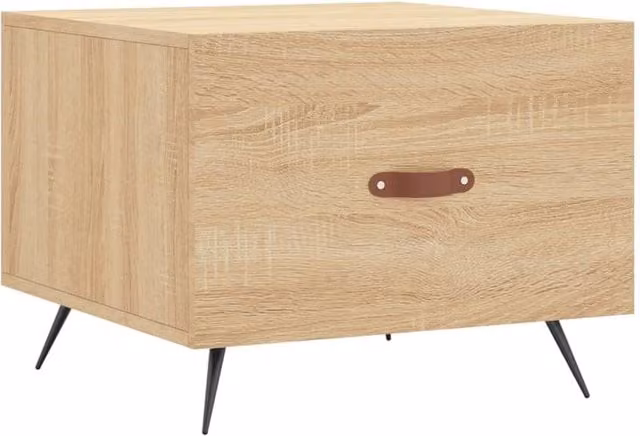 Berkfield Home Sonoma Oak Coffee Table in Beige, W/D/H: 50 x 50 x 40 cm – 1