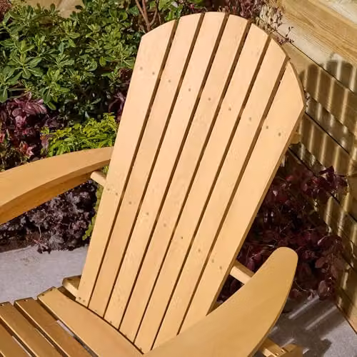 Rowlinson Sandown Fixed Adirondack Chair in Brown Treated Hardwood, W77 x D89 x H93.5 cm – 3