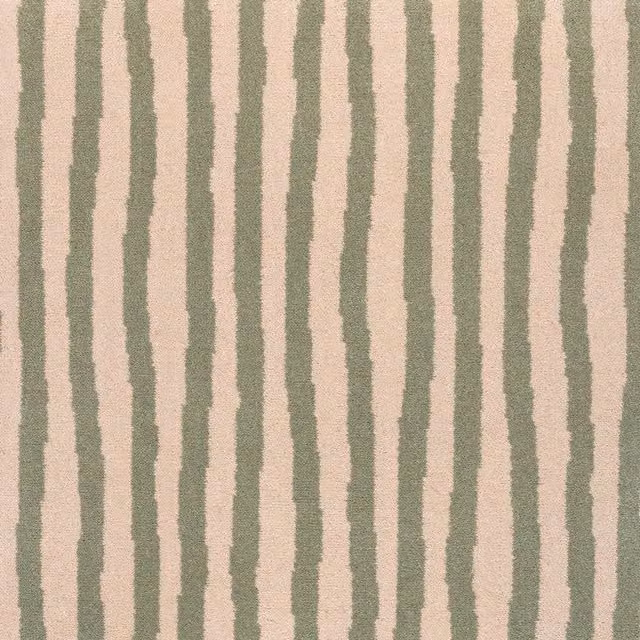 House of Hackney Artist's Stripe Wool Rug in Alabaster (White and Beige) W: 305 cm, D: 183 cm
