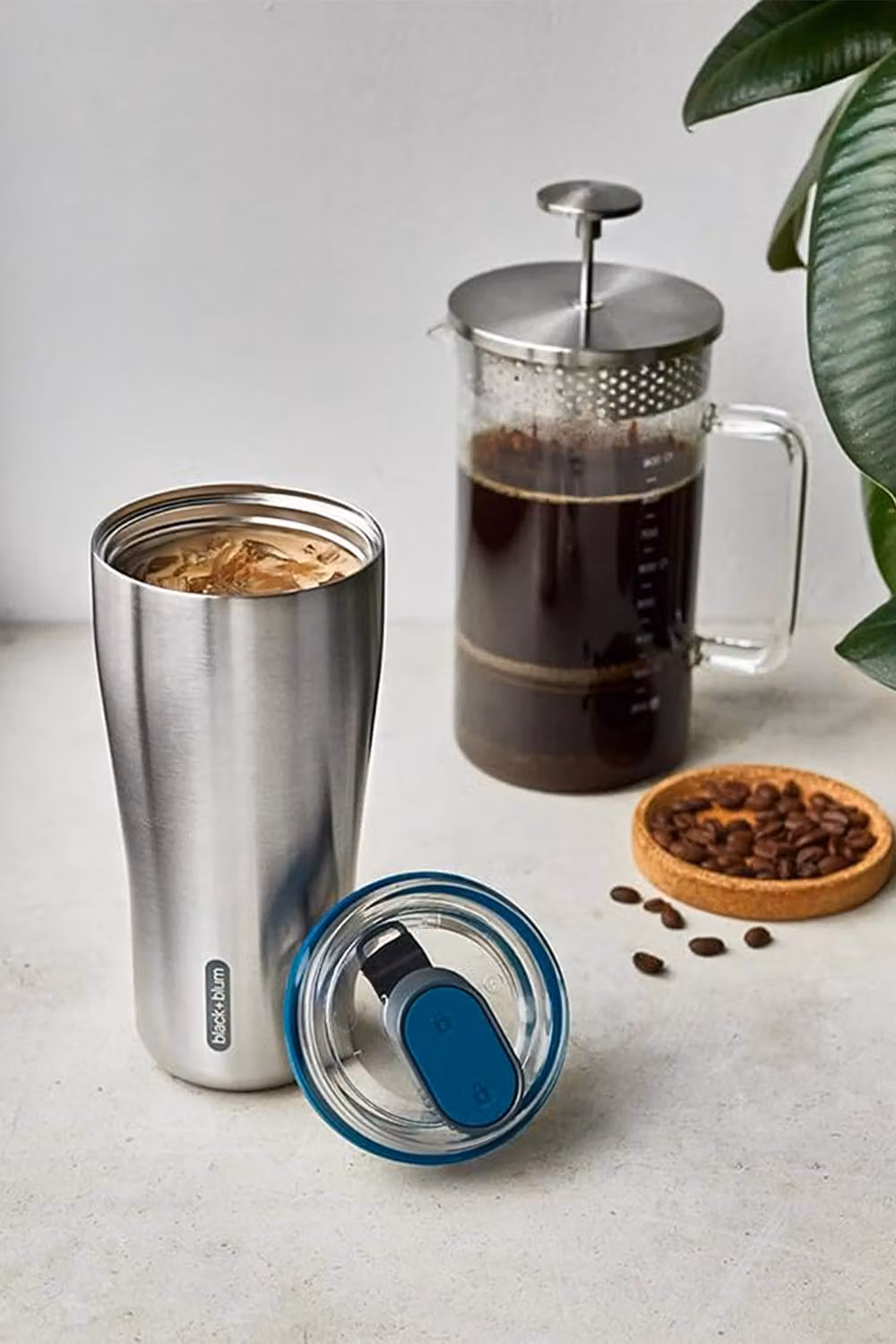Black + Blum Insulated Stainless Steel Travel Tumbler, 600ml, Blue and Black – 2