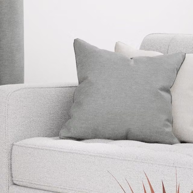 Terrys Grey Chenille Square Filled Cushion W/D/H: 43 x 43 x 43 cm