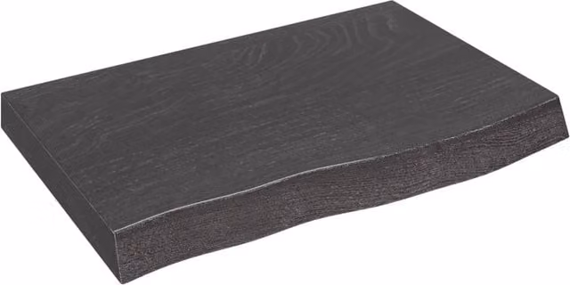 Berkfield Home Wall Mounted Rustic Oak Shelf in Brown and Dark Grey, W: 60 cm, D: 40 cm, H: 40 cm