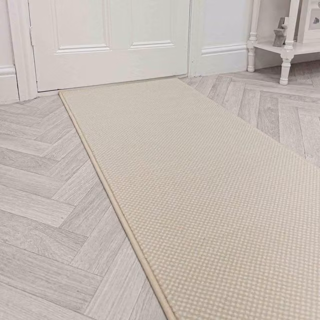 runrug Hazy Hallway Carpet Runner Rug in Beige, W/L: 60 x 300 cm – 1