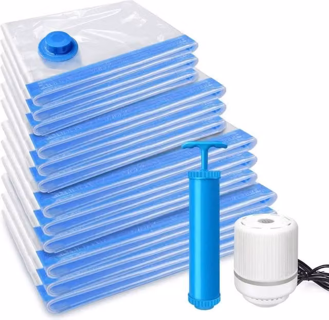 FLAVORA Vacuum Storage Bags with Pump Set in Transparent Plastic, Width: 50 cm – 1