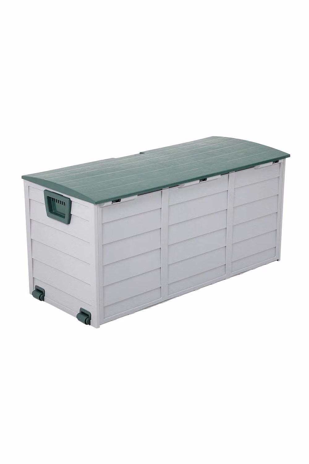 H&O Direct Green Plastic Outdoor Storage Deck Box with Castors – 2
