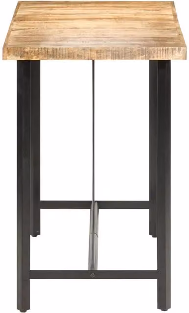 Berkfield Home Beautiful Bar Table in Brown Rough Mango Wood, W/D/H: 150 x 70 x 107 cm – 1