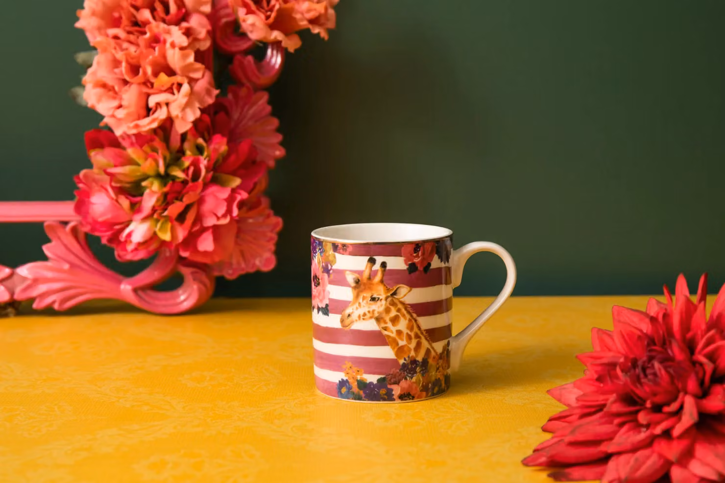 Mikasa Wild at Heart Giraffe Print Multicolour Porcelain Mug, 280ml – 2