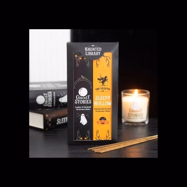 KDMD Haunted Library Incense Sticks Set of 2, Patchouli and Sandalwood, Brown
