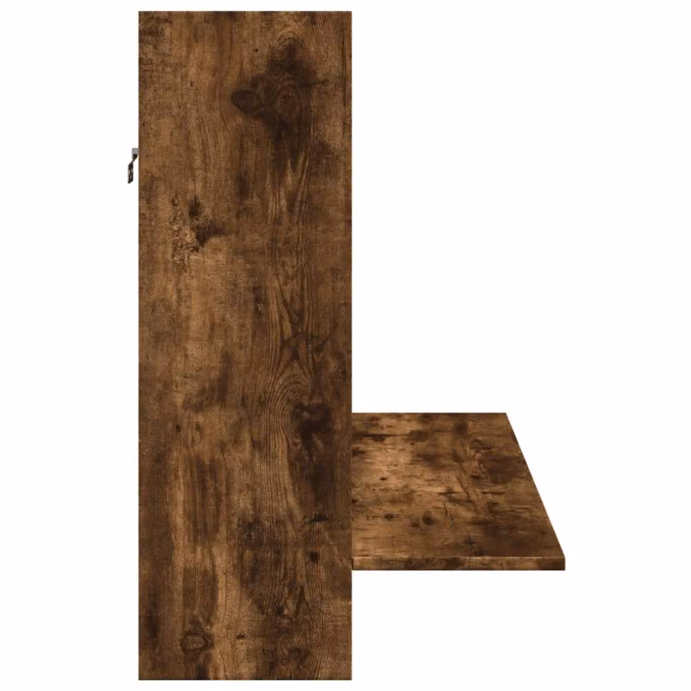 Berkfield Home Modern Wall-Mounted Writing Desk in Smoked Oak Brown, W/D/H: 105 x 48 x 75 cm – 4