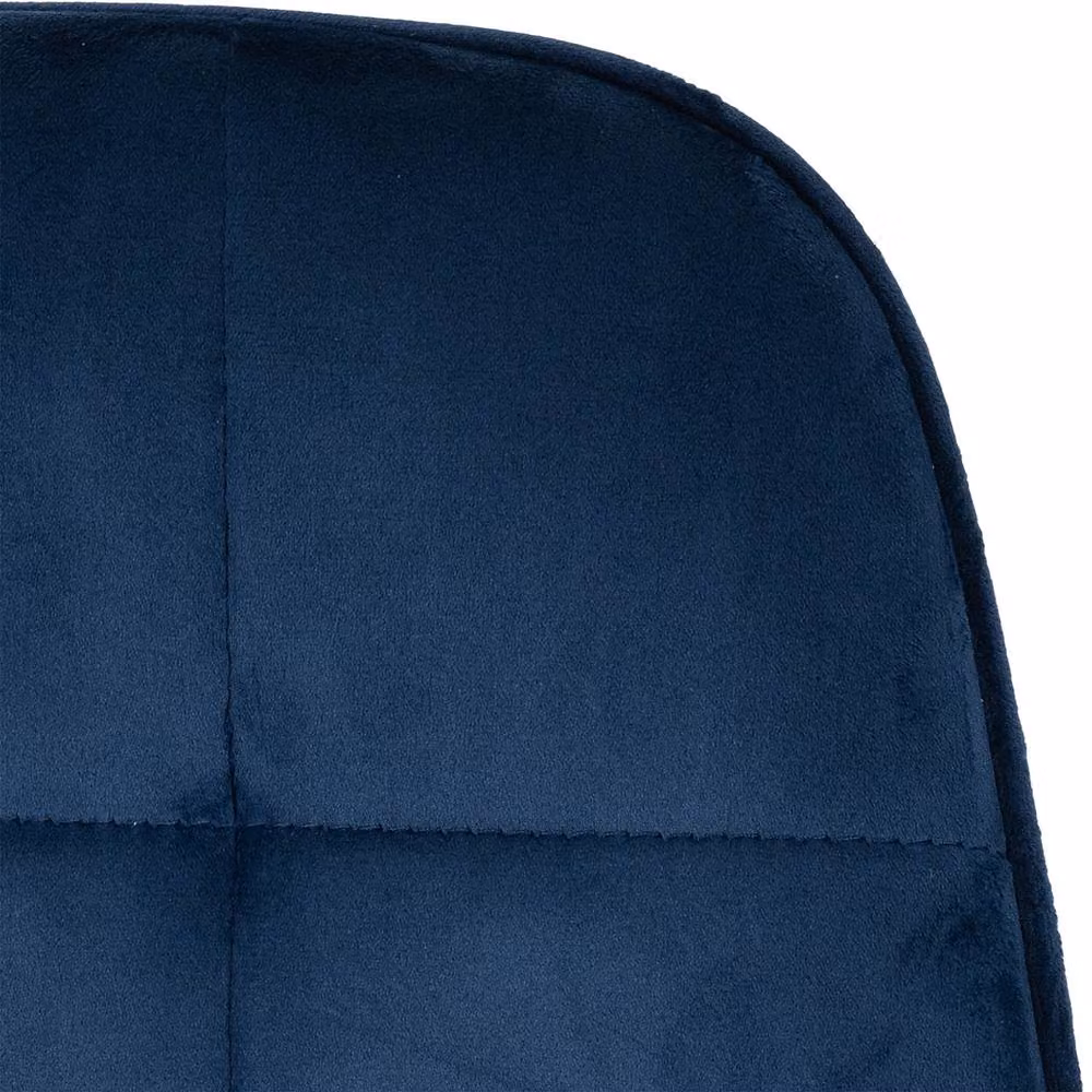 Seconique Modena Dining Set with Blue Lukas Upholstered Chairs and Oval Glass Table – 4