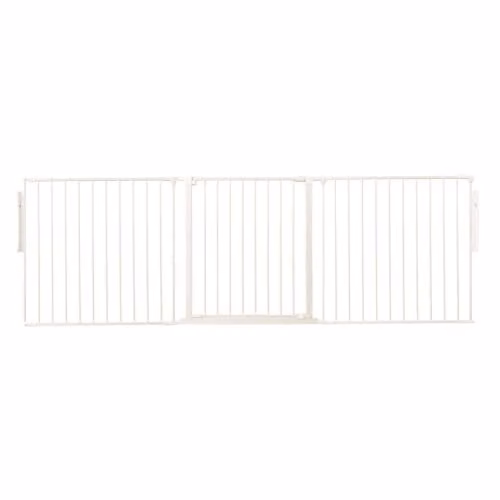Safetots Premium Multi Panel Room Divider in White, Extendable and Configurable with Swing Door, Height: 70 cm, Width: 226 cm – 1