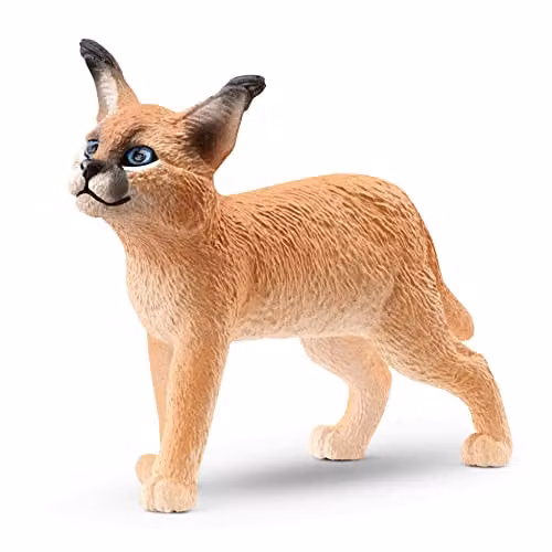 Schleich Wild Life Caracal Baby Toy Figurine in Orange and Multicolour – 1