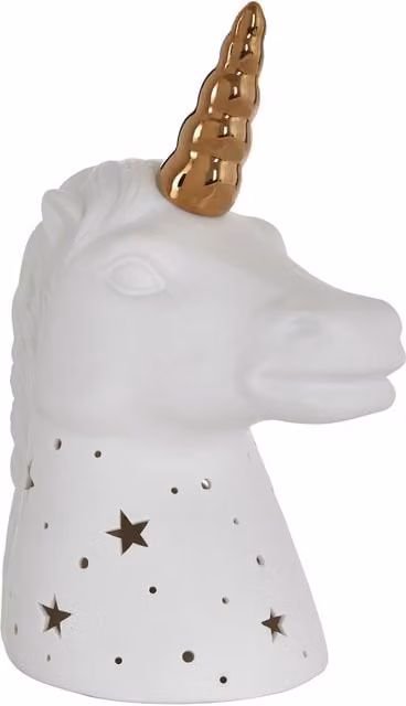 Orsina Premier Kids Unicorn Night Light with Gold Horn in White – 1