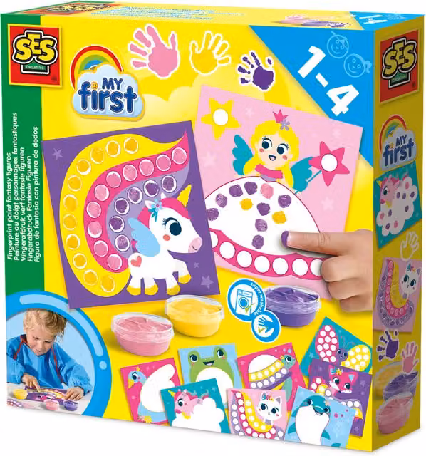 SES My First Fingerprint Paint Fantasy Figures Painting Kit in Multicolour