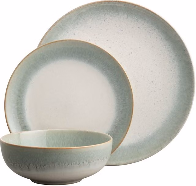 Belleek Living Tivoli 12 Piece Stoneware Dinner Set in Blue, Grey and Multicolour