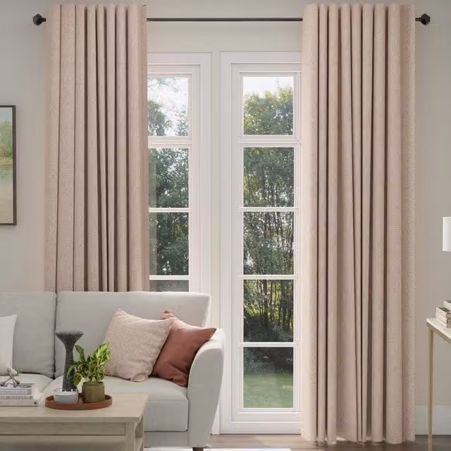 ANTE DECOR Hera Made To Measure Blackout Curtains in Pink and White