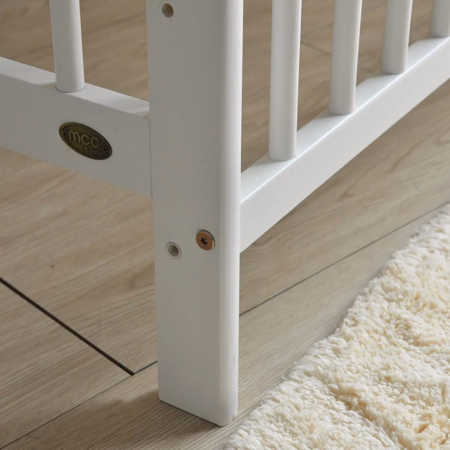 MCC Direct CozyCubs Brooklyn Wooden Baby Cot Crib with Mattress in White – 2