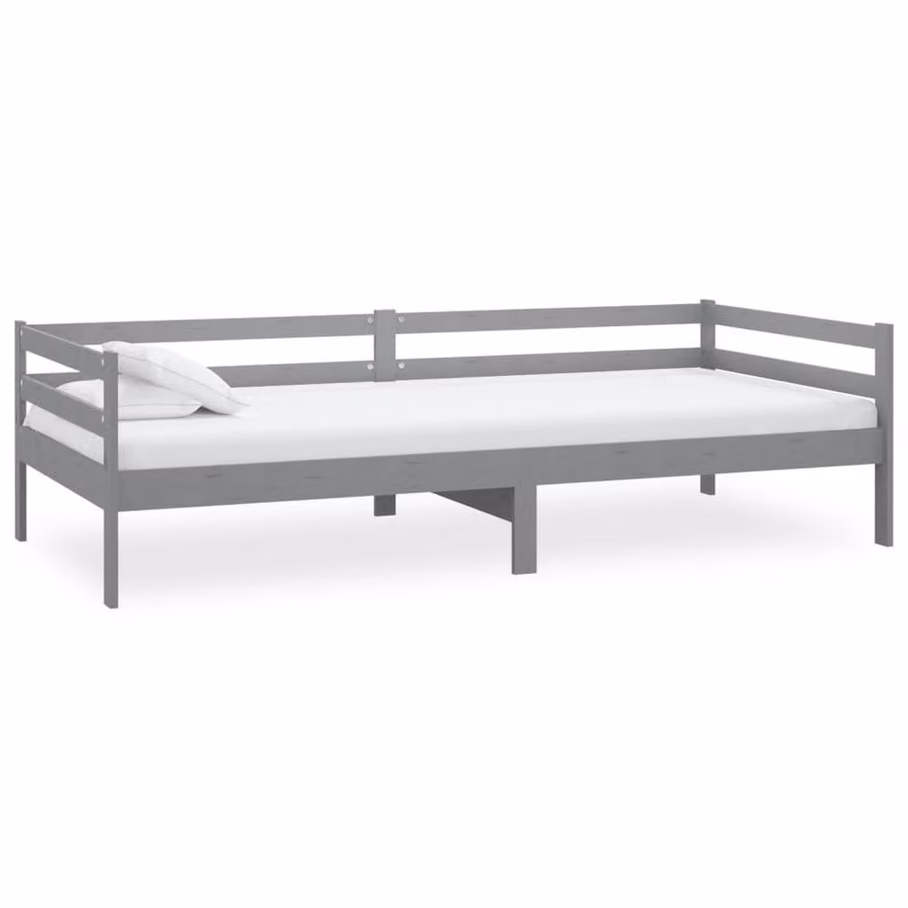 Berkfield Home Sturdy Day Bed in Grey Solid Pinewood, W/D/H: 90 x 200 cm – 2
