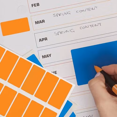 Blick Orange Self Adhesive Multipurpose Rectangular Paper Stickers, W: 50 mm, H: 25 mm – 2